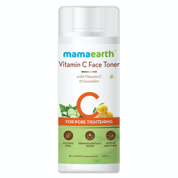 Mamaearth vitamin C face toner with vitamin C & cucumber for pore tightening 200ml