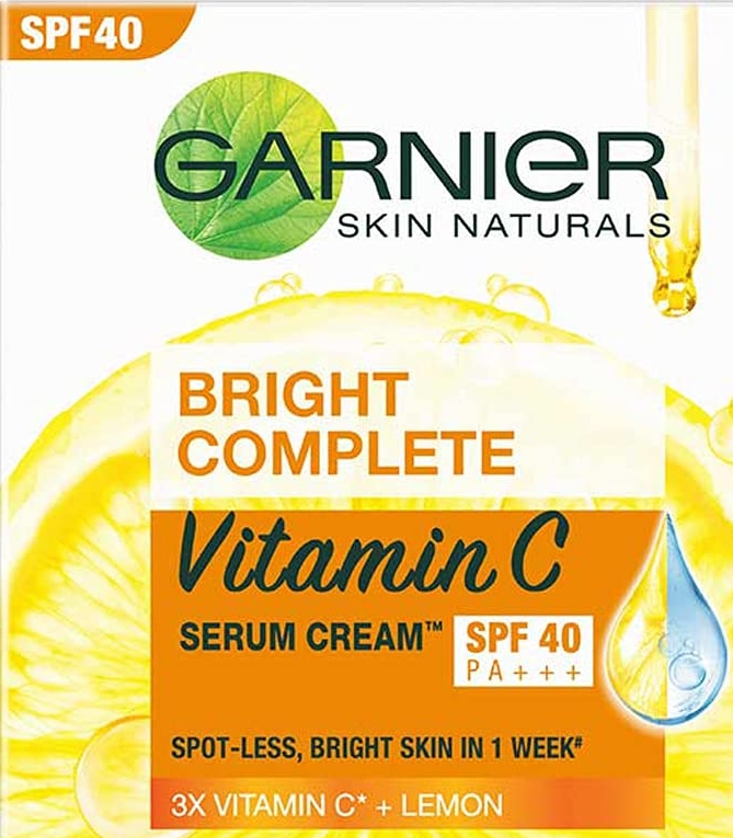 Garnier bright complete Vitamin C Serum Cream 45g, Made In India